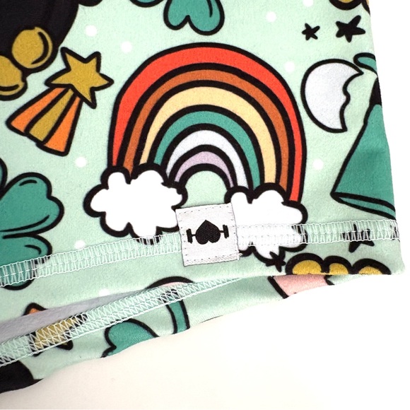 Wod Bottom | Women’s Shamrock Pot of Gold CrossFit Shorties Shorts 10” Size L - Picture 3 of 4